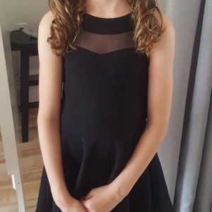 Sally Miller Girls Dress Black Crepe Skater 7